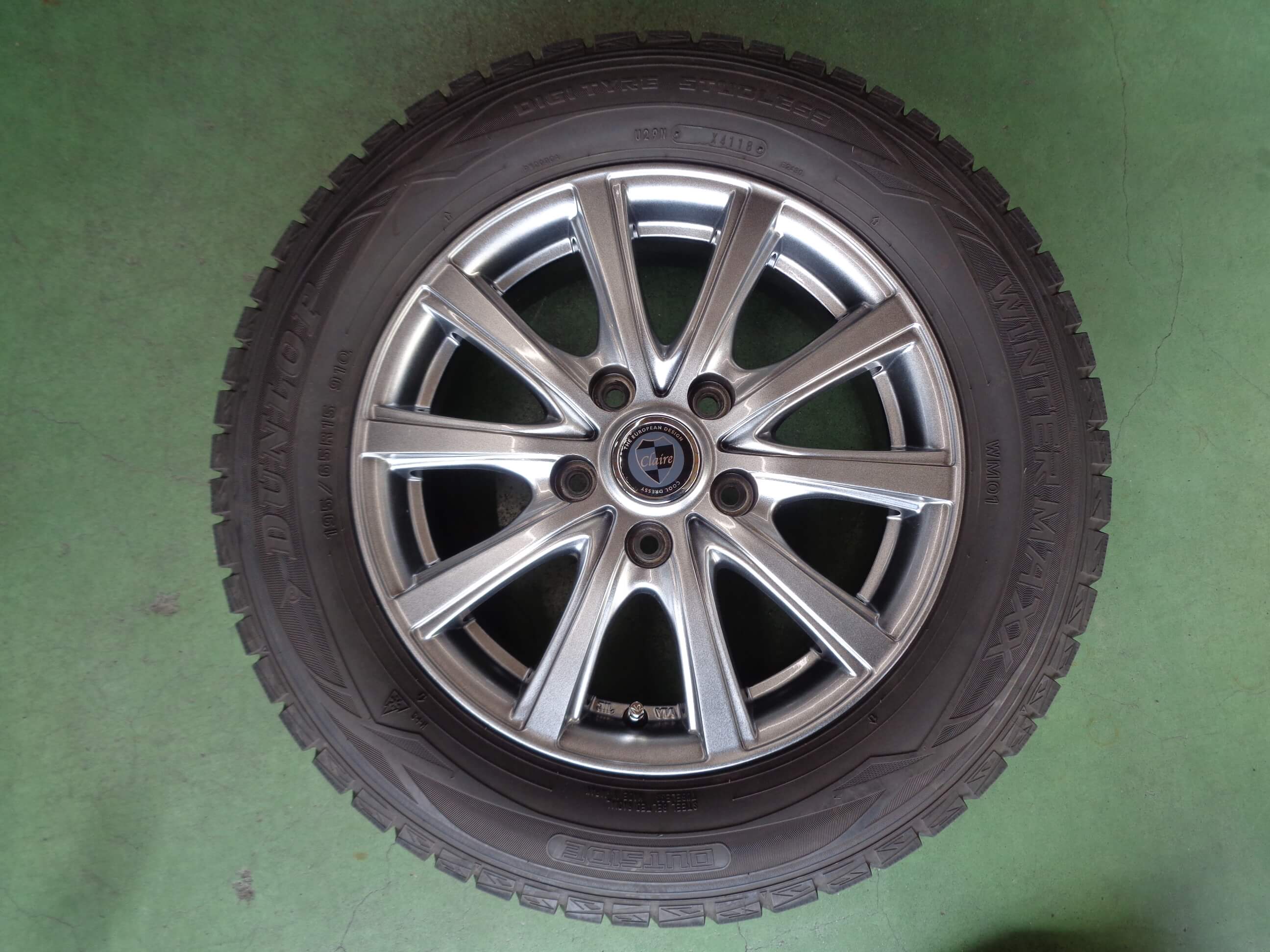 中古アルミ・スタッドレス Claire 15×6J+50 114.3/5H Toyo Garit 185/65R15 4本セット2016年 ホンダ 純正 中古 スタッドレスの通販